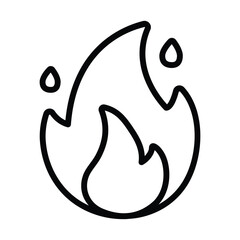 Simple Fire icon. The icon can be used for websites, print templates, presentation templates, illustrations, etc	