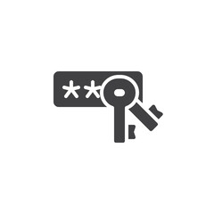 Keys with a password code vector icon