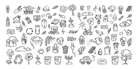 Naklejka premium Simple sketch line style elements. Doodle cute ink pen line elements isolated on white background. Doodle arrow, heart, star, decoration symbol, icon set. Vector illustration.