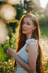 woman in the park during summer