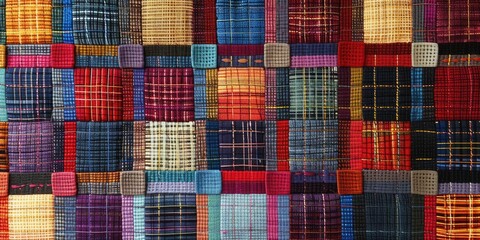 Modern Art with Grid and Stripes