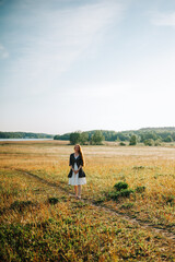 couple walking in the countryside