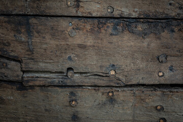 background of  old wooden shipwreck