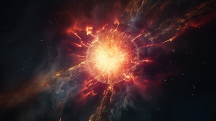 A massive explosive nebula in space. Generative AI