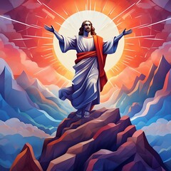 Fototapeta premium Jesus embraces 