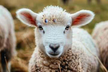 A cute little sheep baby.