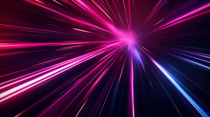 Obraz premium The neon lines and rays background, Illustration