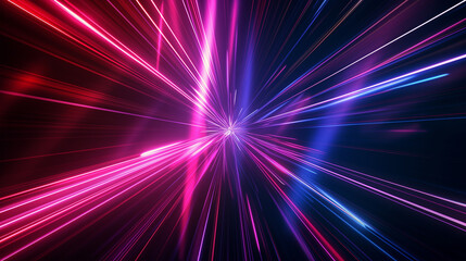 Obraz premium The neon lines and rays background, Illustration