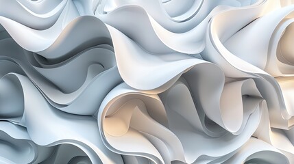 Smooth curves in soft shades of gray and white