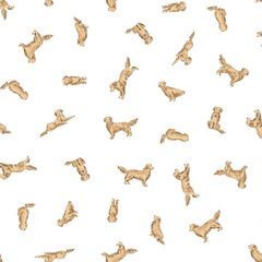 Cute dog seamless pattern perfect for background,