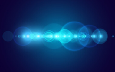 Blue glowing lights effects,