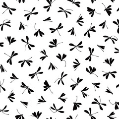 Simple and beautiful dragonfly seamless pattern,