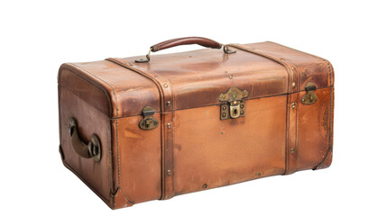 Retro suitcase, vintage, on white background