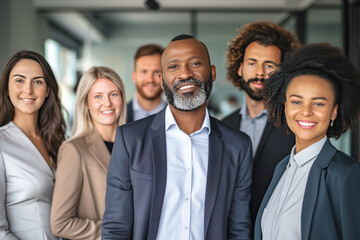 Obraz premium Group portrait of smiling business people