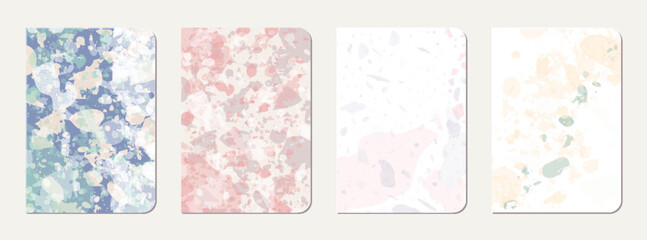 Note book cover design. Terrazzo abstract