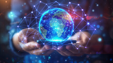 Obraz premium Mobile Global Connectivity - モバイルグローバル接続