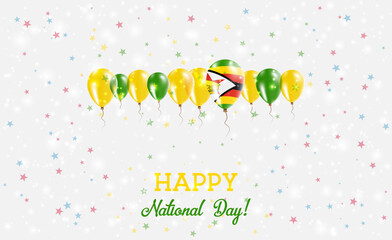 Fototapeta premium Zimbabwe Independence Day Sparkling Patriotic