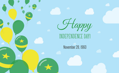 Fototapeta premium Mauritania Independence Day Sparkling Patriotic