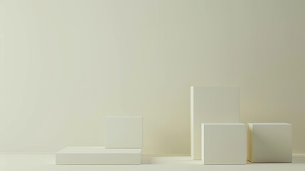 Cream Geometric Blocks in Soft Light