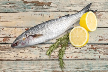 Tasty fresh food raw fish