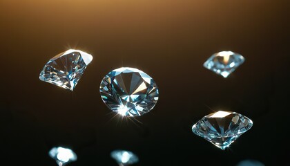 Colourful diamond on black background