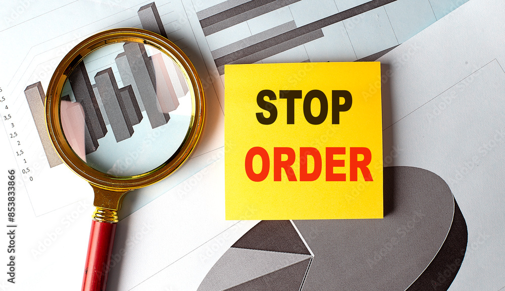 Poster stop order text on sticky on chart background