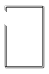 Border frame line illustration page on black background.