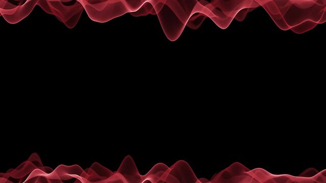 Abstract waves oscillation. Futuristic waves visualization.