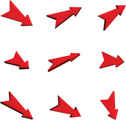 3D arrows points for presentations & graphics