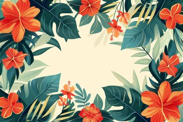 Summer Background illustration created with Generative AI