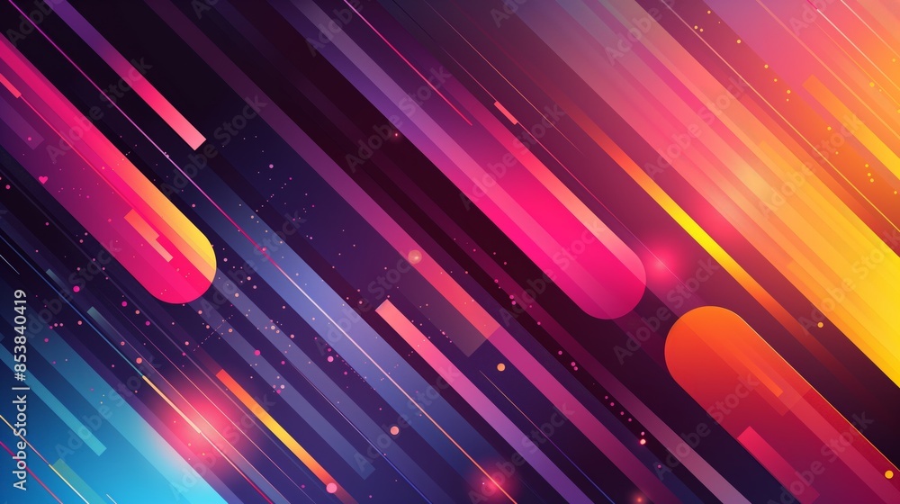 Poster colorful background vector presentation design with dynamic shapes and lines, purple pink orange gra