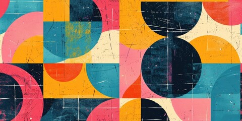 Dynamic Abstract Design with Circles and Squares