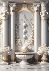 Fototapeta premium 3D Wall Home Interior Wallpaper