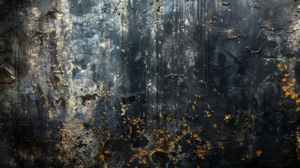 Obraz premium Close-up of black and yellow paint on metal