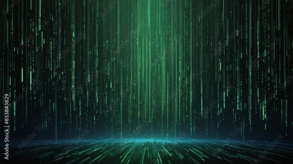 Leinwandbilder design an abstract background inspired by the iconic falling code from the matrix
