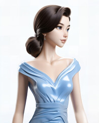 Fototapeta premium 3D 애니 여전사 캐릭터(3D Anime Female Warrior Character)