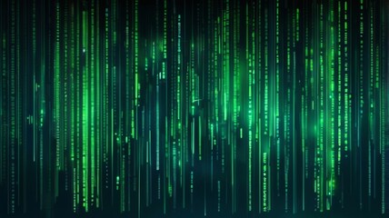 Obraz premium Design an abstract background inspired by the iconic falling code from The Matrix