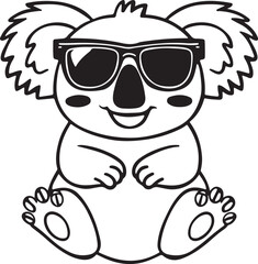 Koala Bear Sunglasses Vector
