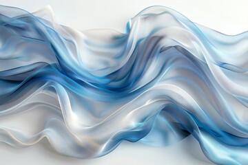 Obraz premium Close up blue white fabric wave