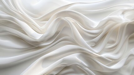 Fototapeta premium White fabric with large wave
