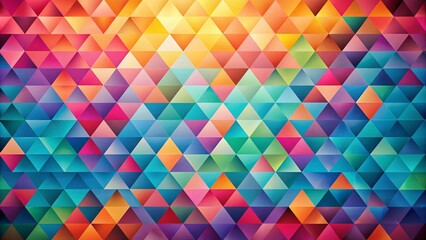 Geometric rainbow background. Colorful triangles. Abstract geometric pattern. Bright colors and triangles. Rainbow mosaic