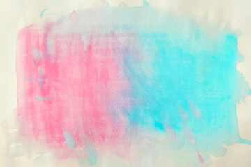 a watercolor painting of a blue and pink watercolor painting.