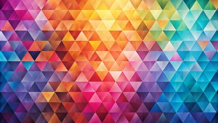 Geometric rainbow background. Colorful triangles. Abstract geometric pattern. Bright colors and triangles. Rainbow mosaic