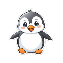 Obraz premium Cute Kawaii Penguin