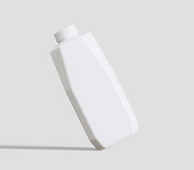 Milk Packaging white color on gray background - All is product with 3D render