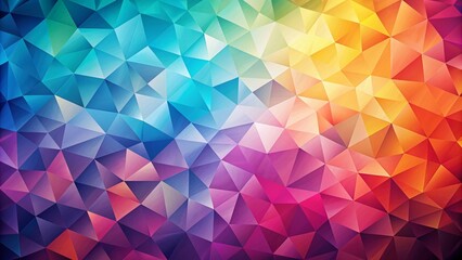 Geometric rainbow background. Colorful triangles. Abstract geometric pattern. Bright colors and triangles. Rainbow mosaic