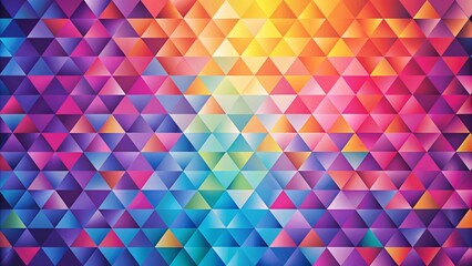 Geometric rainbow background. Colorful triangles. Abstract geometric pattern. Bright colors and triangles. Rainbow mosaic