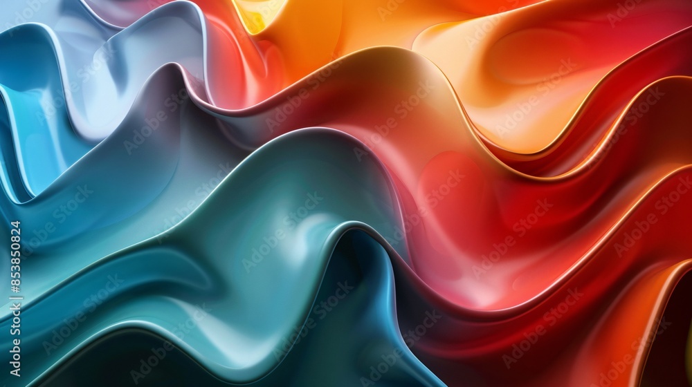 Poster close up colorful abstract background with wavy lines
