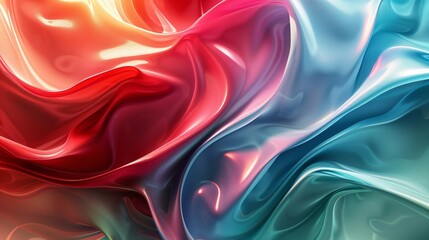 Obraz premium A detailed view of a vibrant liquid artwork displayed on a wall