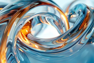 Glass sculpture illuminated from within